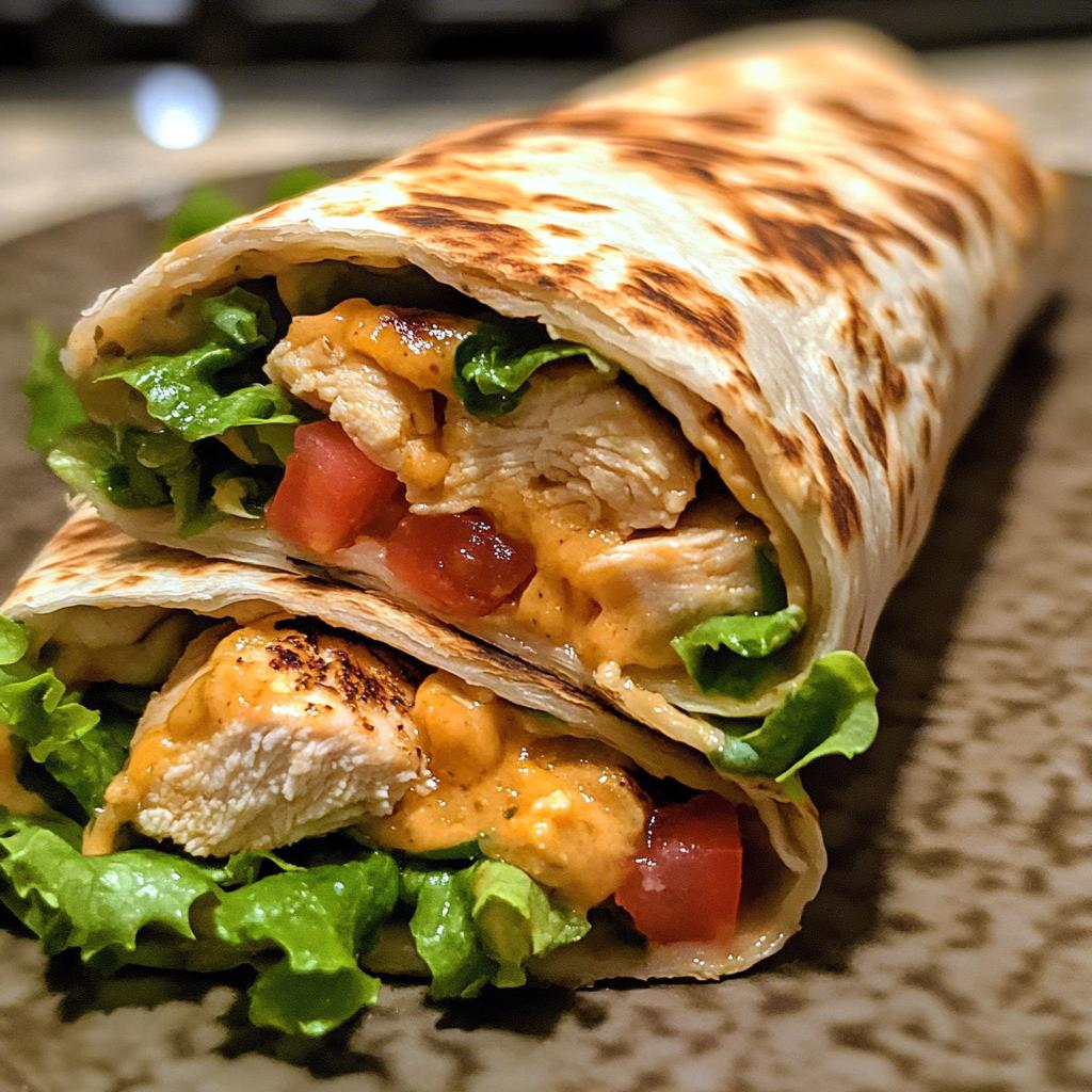 Cheesy Garlic Chicken Wraps - detail 1