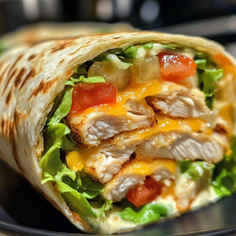 Cheesy Garlic Chicken Wraps