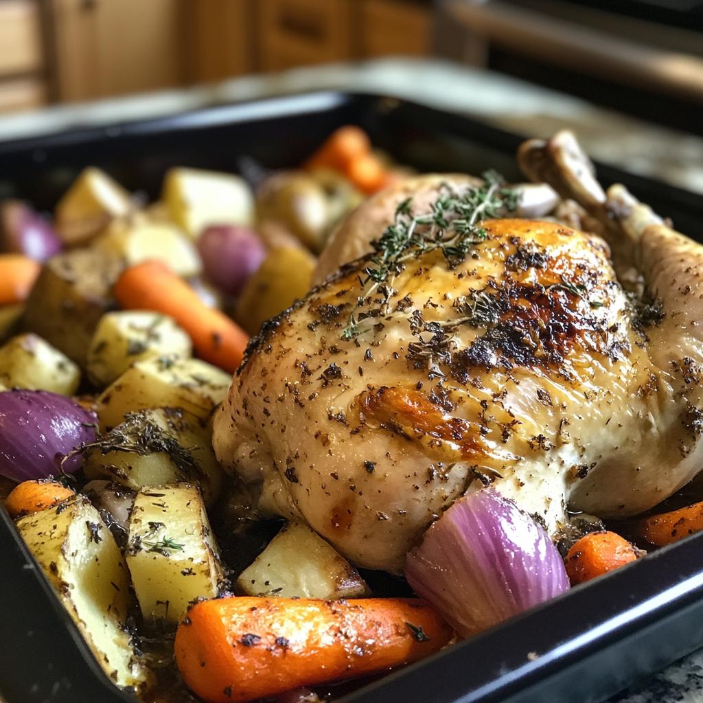 Easy One-pan Roast Chicken and Vegetables