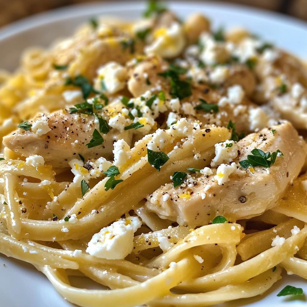 Lemon Butter Feta Chicken Pasta - detail 1