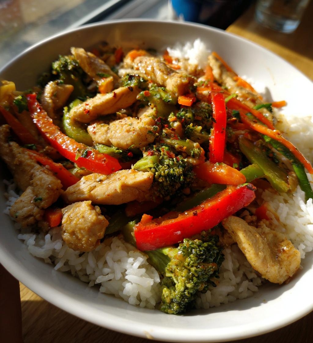 chicken and rice veggies