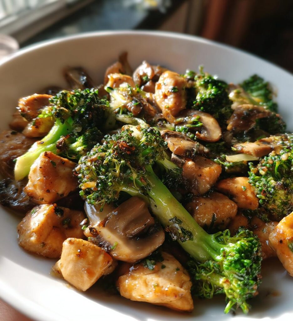 chicken broccoli mushroom
