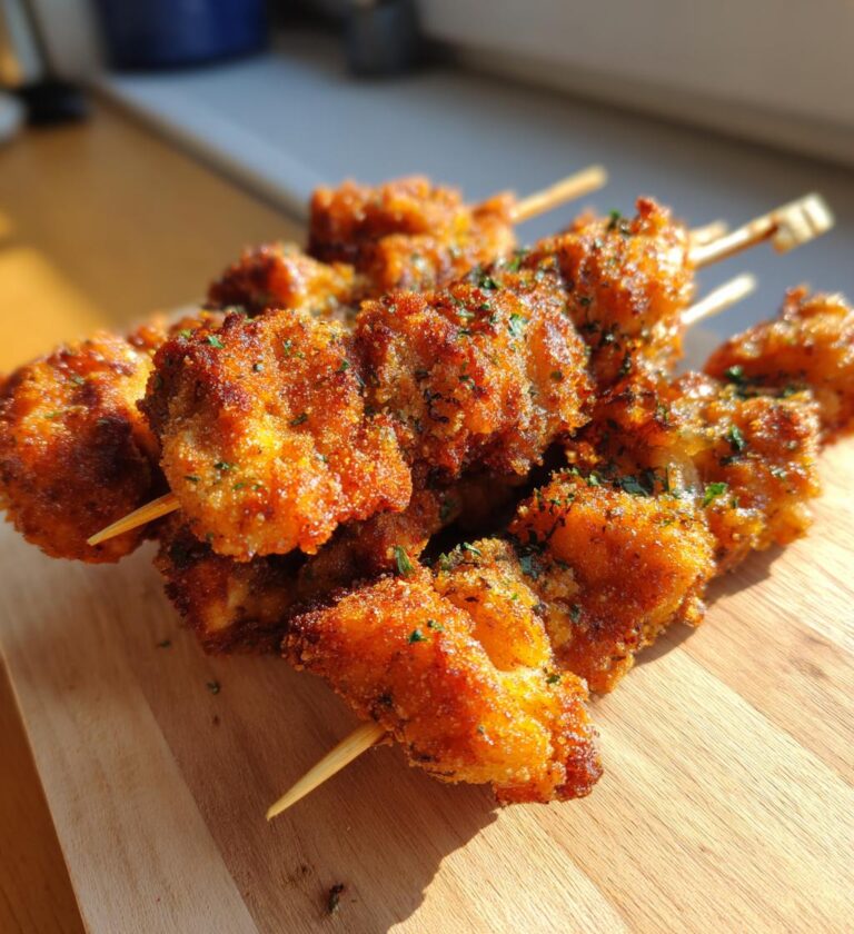 chicken on a stick fried