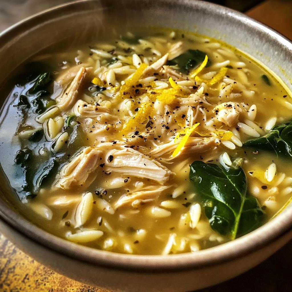 lemon chicken orzo soup