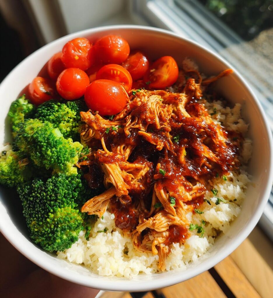 whole 30 bbq chicken bowl
