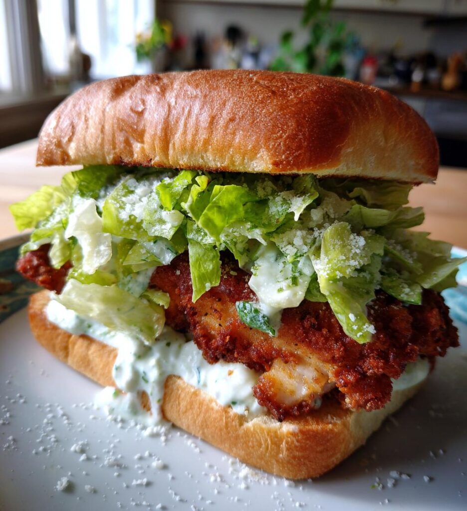 Fried Chicken Caesar Sandwich