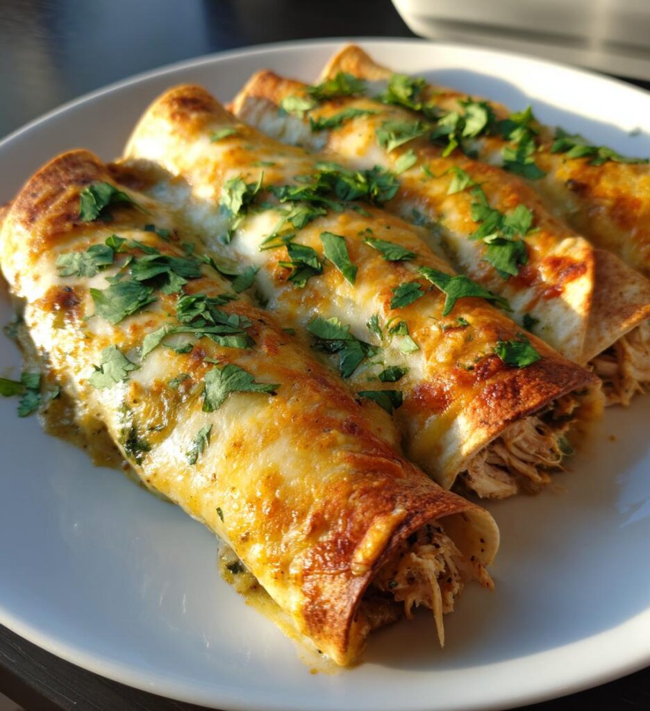 Salsa Verde Chicken Enchiladas