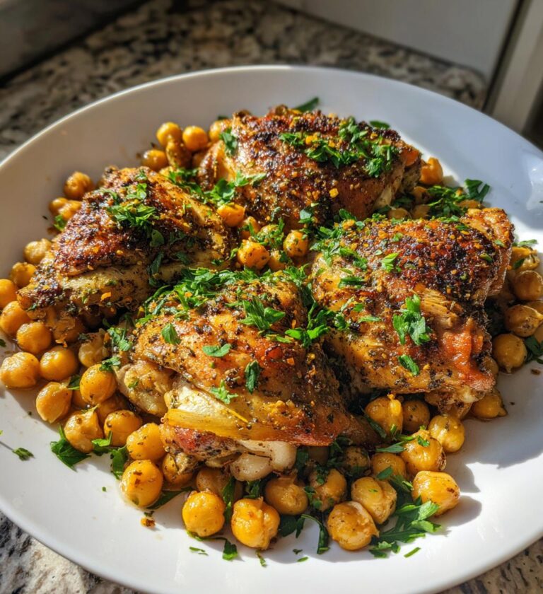 Za'atar-Roasted Chicken with Chickpeas