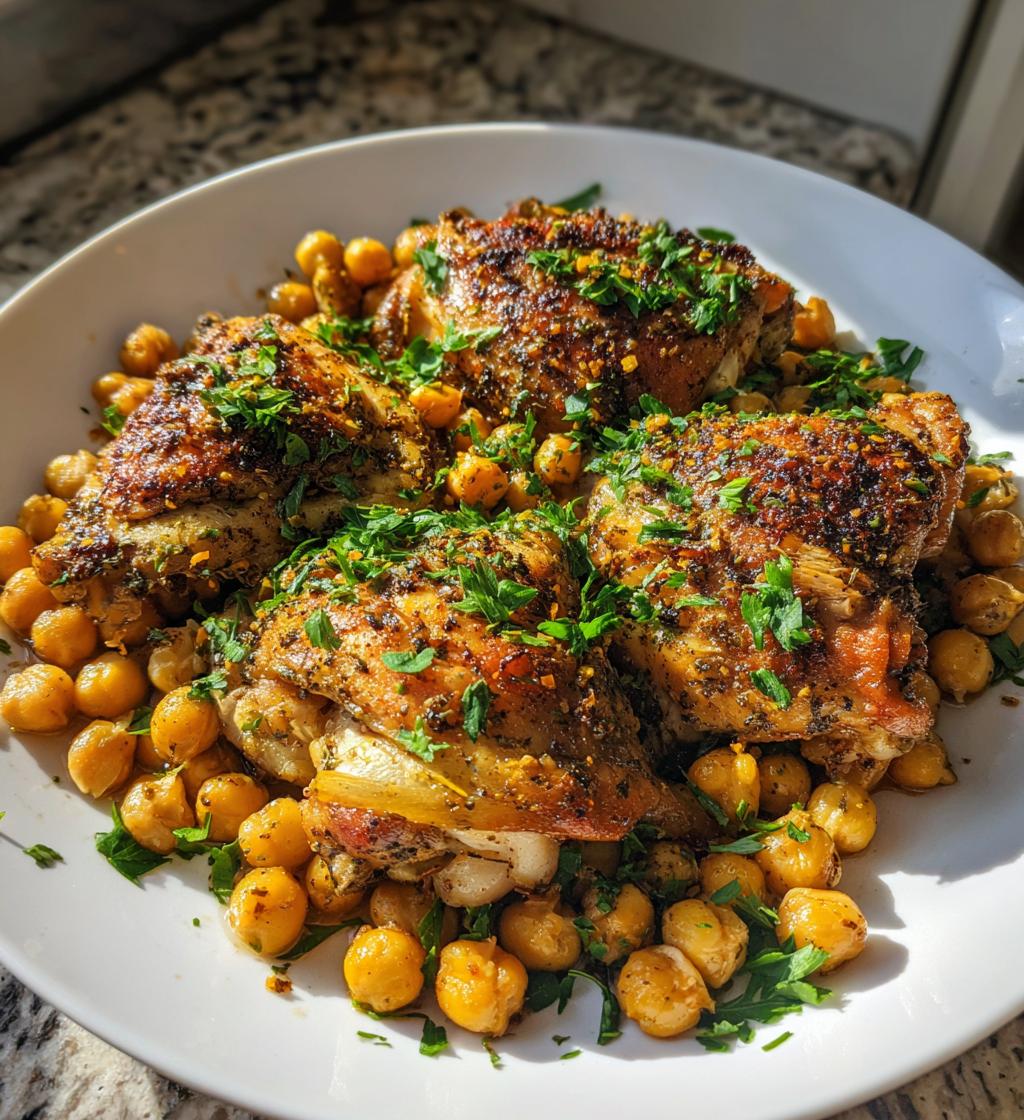 Za'atar-Roasted Chicken with Chickpeas