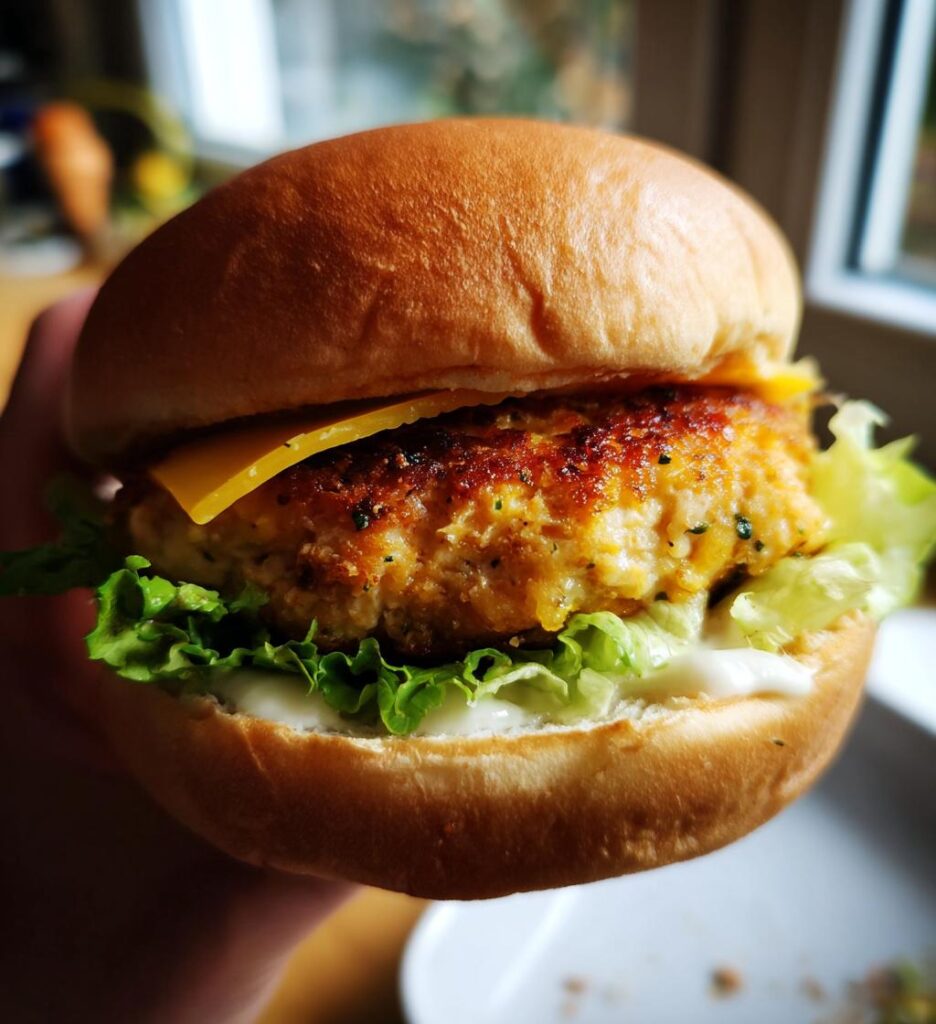 apple chicken burgers