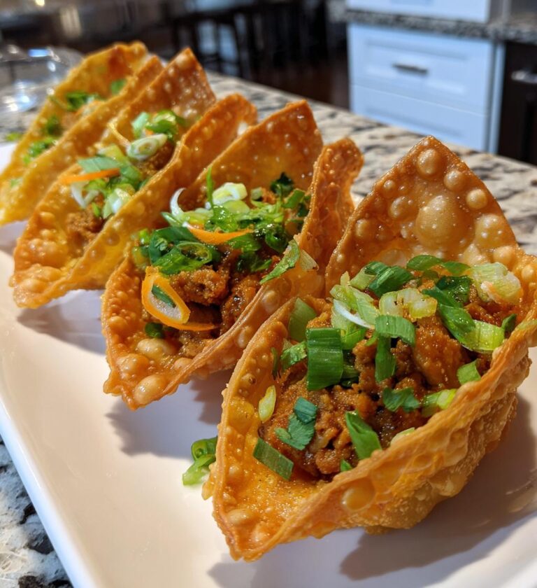 asian chicken wonton tacos