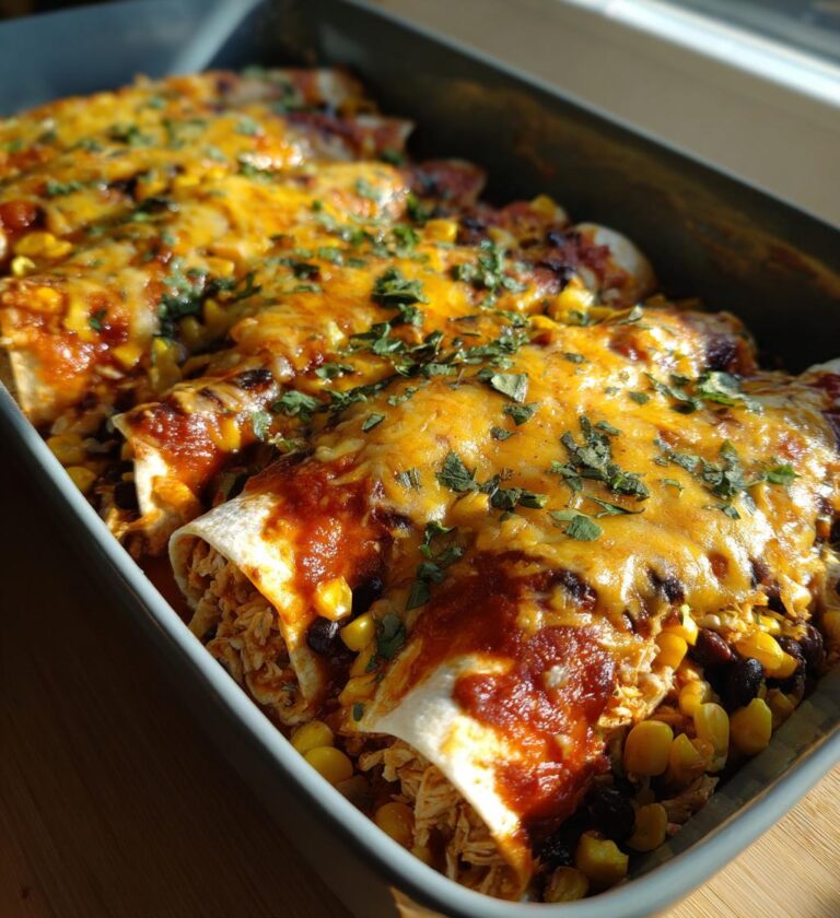bean and chicken enchiladas