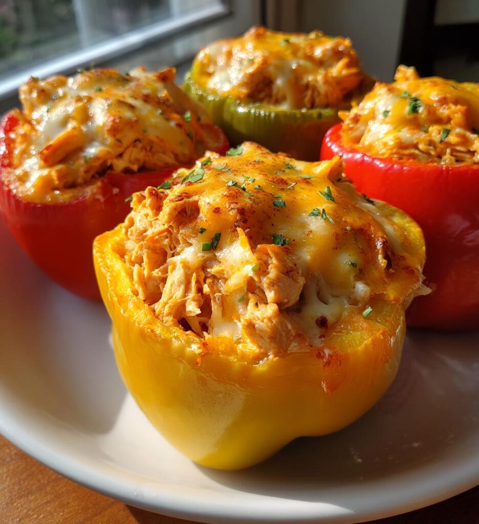 buffalo chicken stuffed peppers