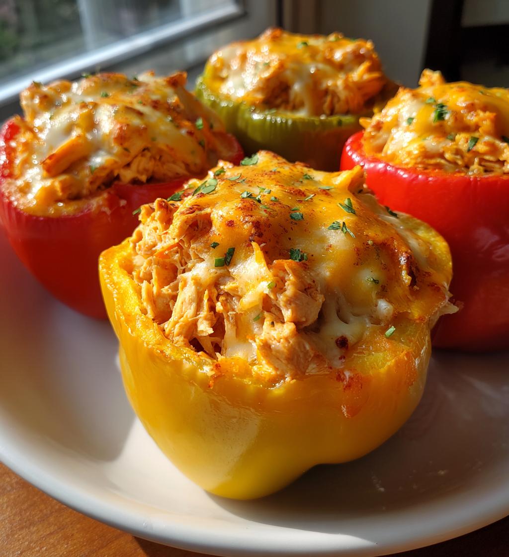 buffalo chicken stuffed peppers