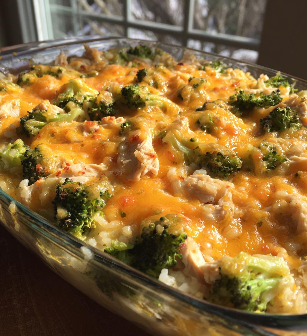 chicken brown rice broccoli casserole