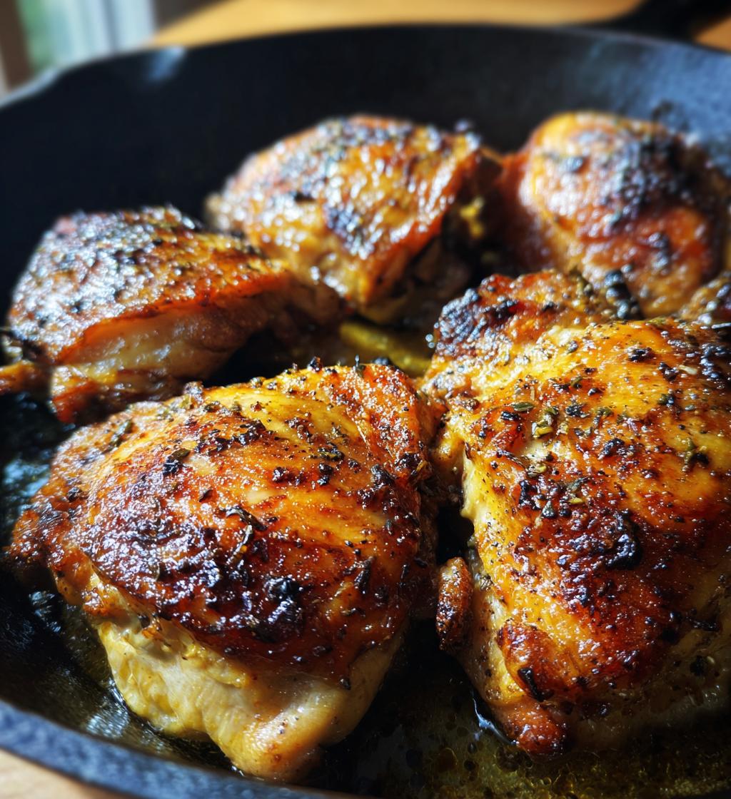 chicken on cast iron skillet