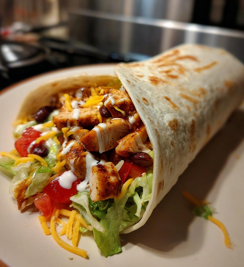 chipotle ranch grilled chicken burrito