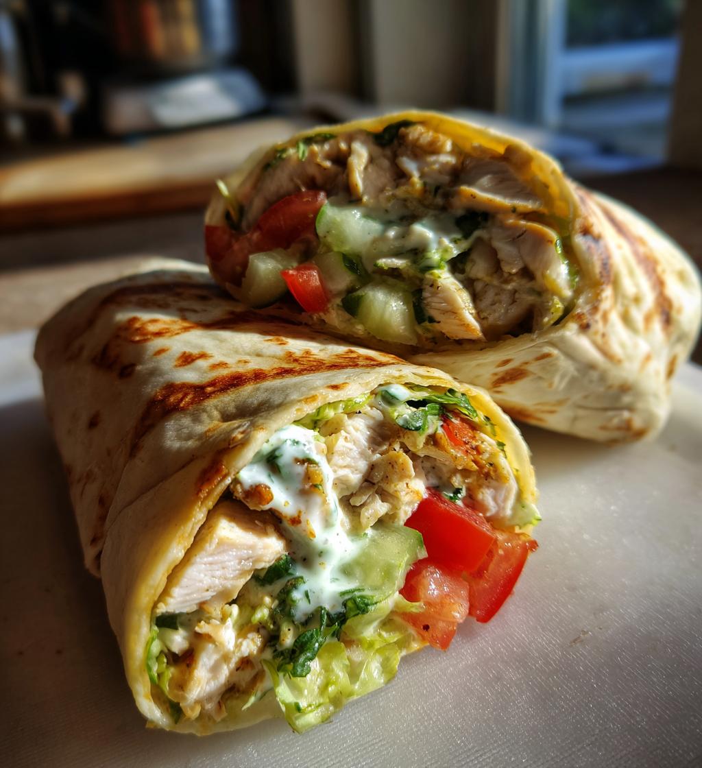 garlic chicken wraps
