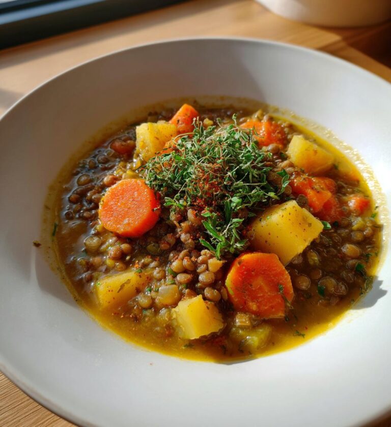 hearty lentil and potato soup