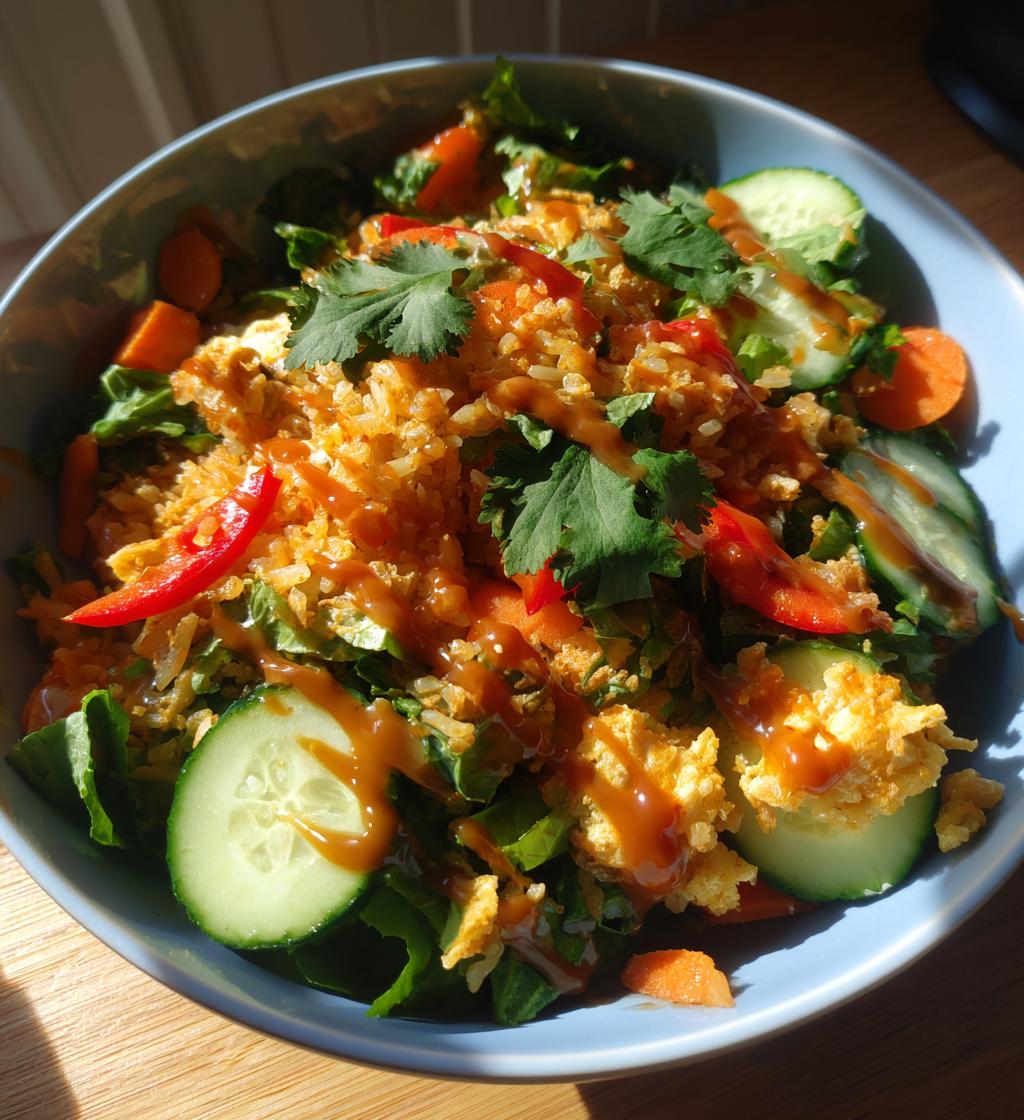 satay crispy rice salad