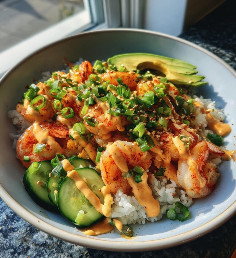 shrimp rice bowls with spicy mayo