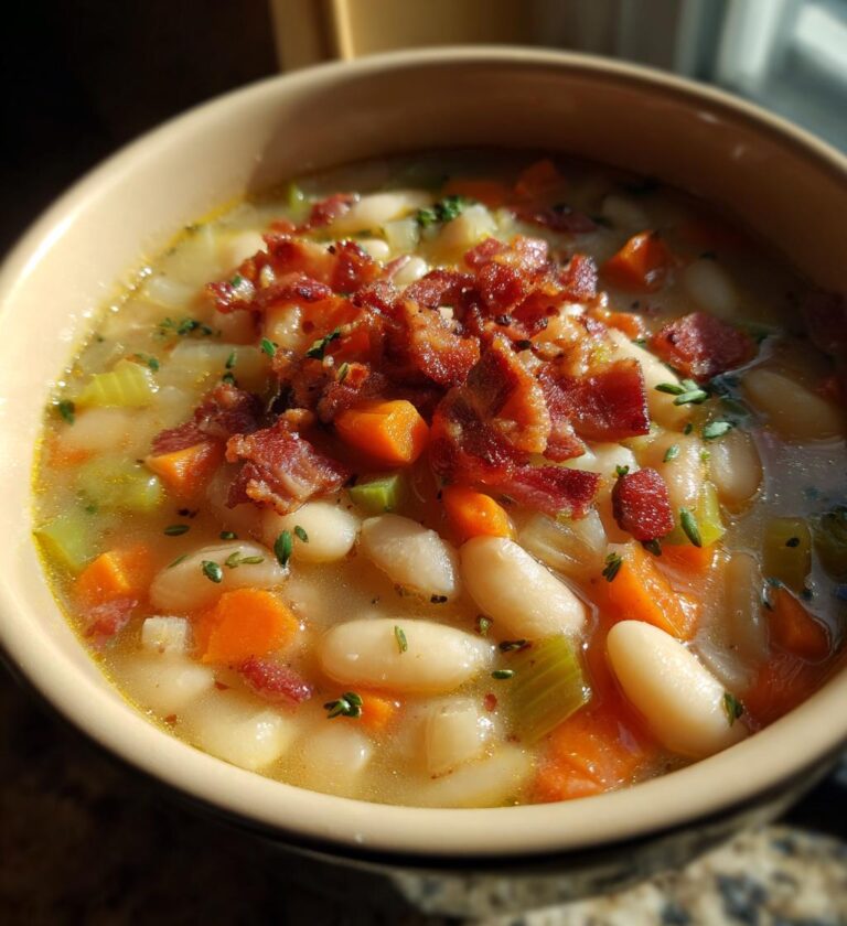 white bean soup with bacon