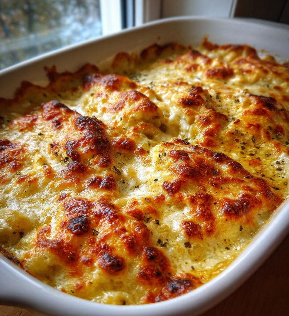 Chicken Alfredo Bake