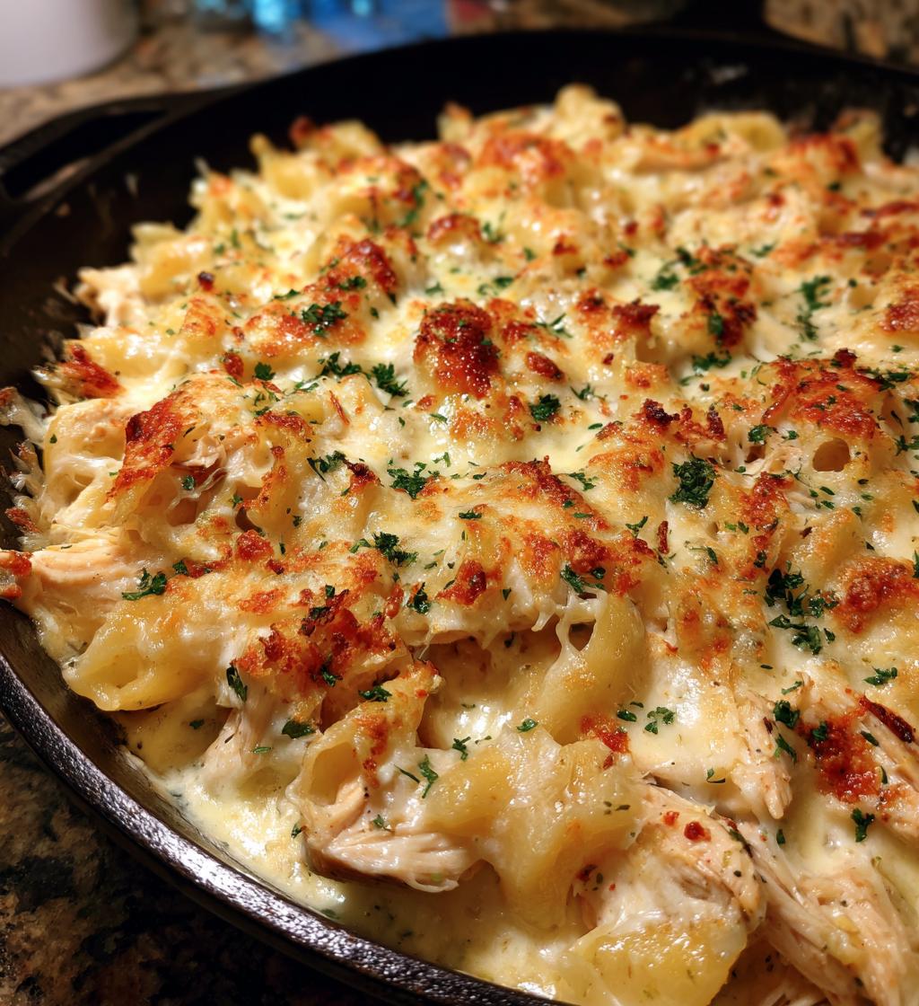 Chicken Alfredo Bake