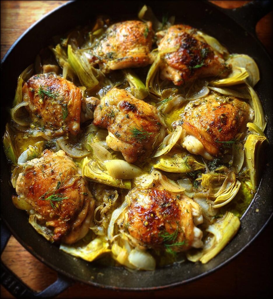 Chicken, Fennel and Artichokes