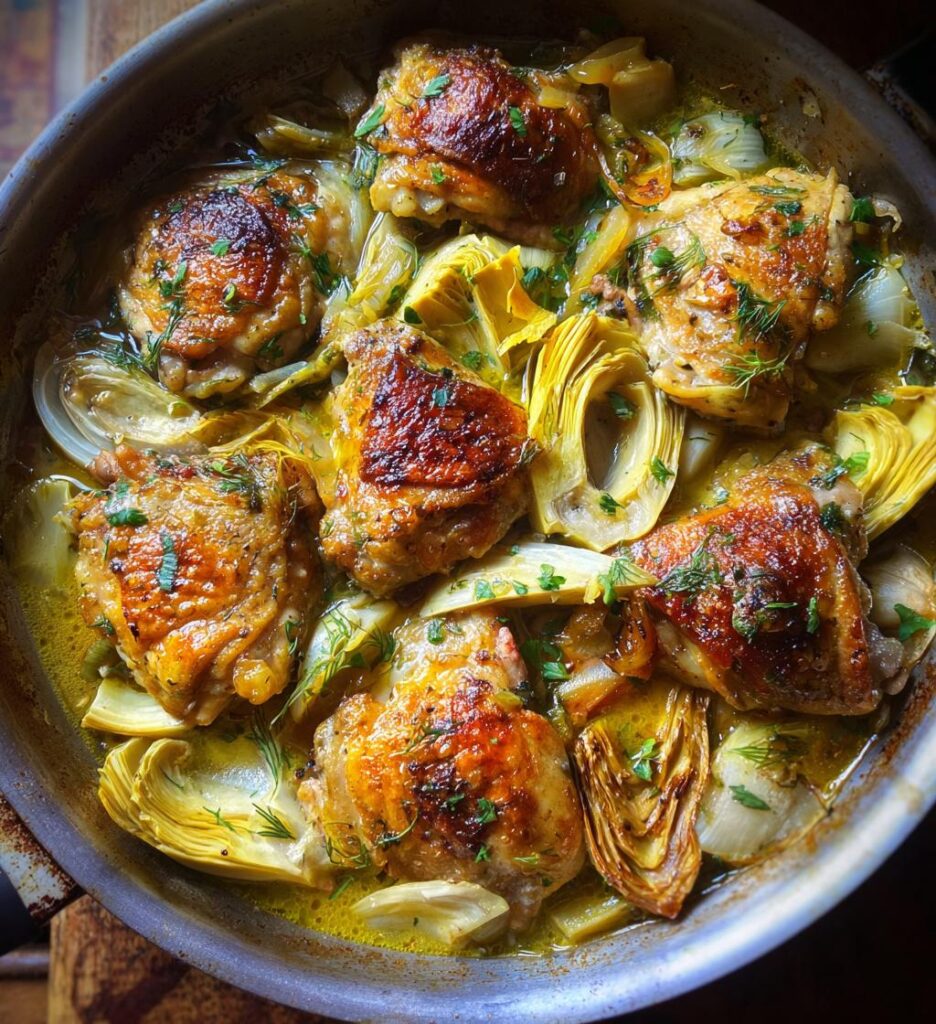 Chicken, Fennel and Artichokes
