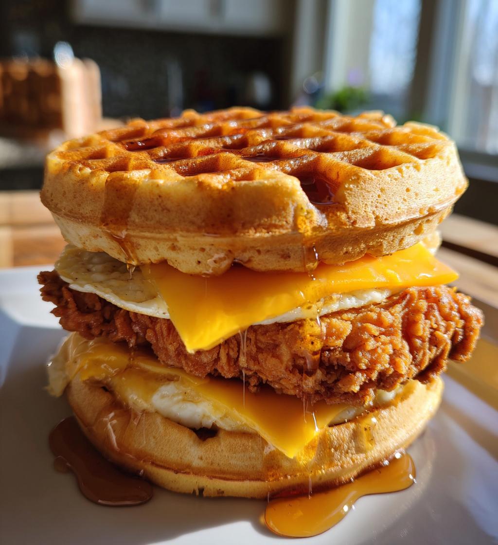 Chicken & Waffle Breakfast Sandwich