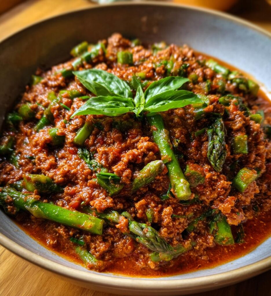 Chicken and Asparagus Bolognese