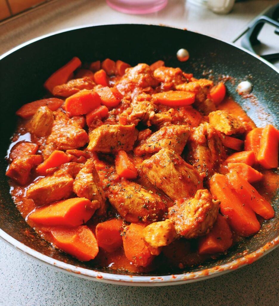 Chicken and Carrot Arrabbiata