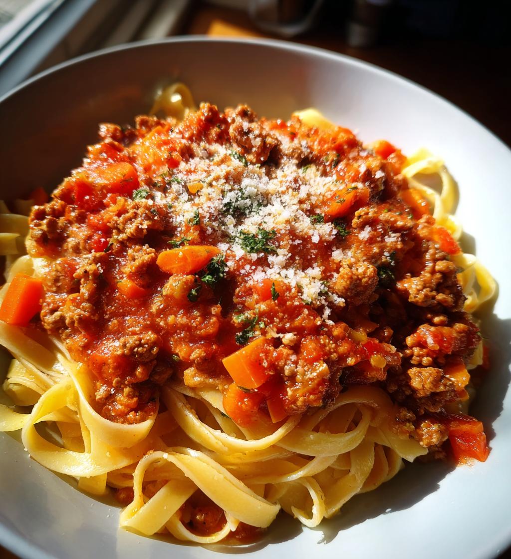 Chicken and Carrot Bolognese
