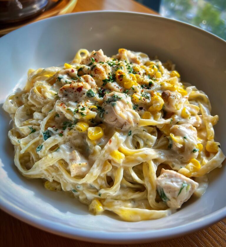 Chicken and Corn Alfredo