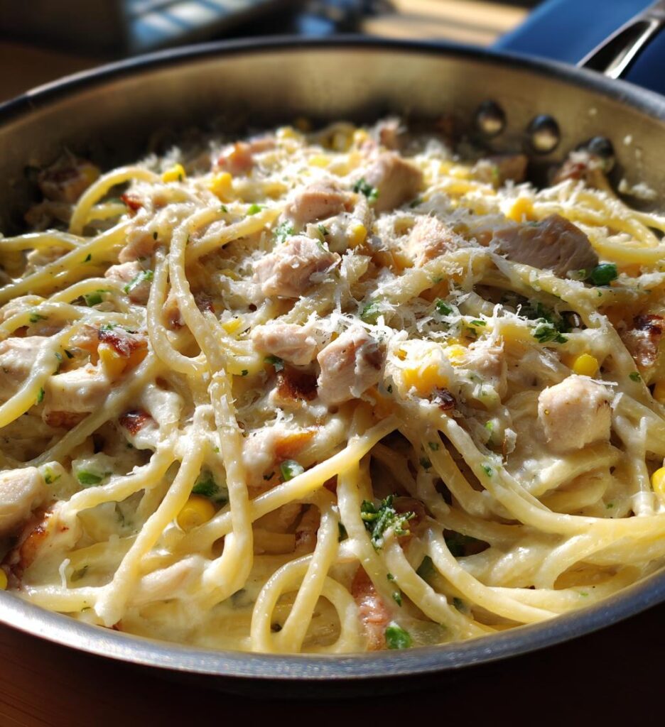 Chicken and Corn Carbonara