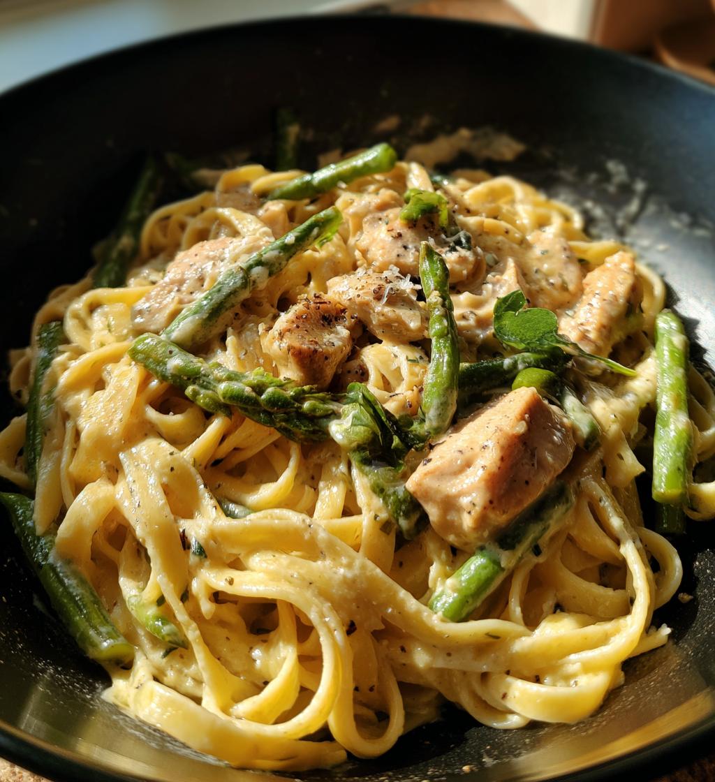 Chicken and Green Bean Alfredo
