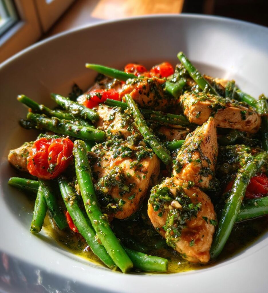 Chicken and Green Bean Pesto