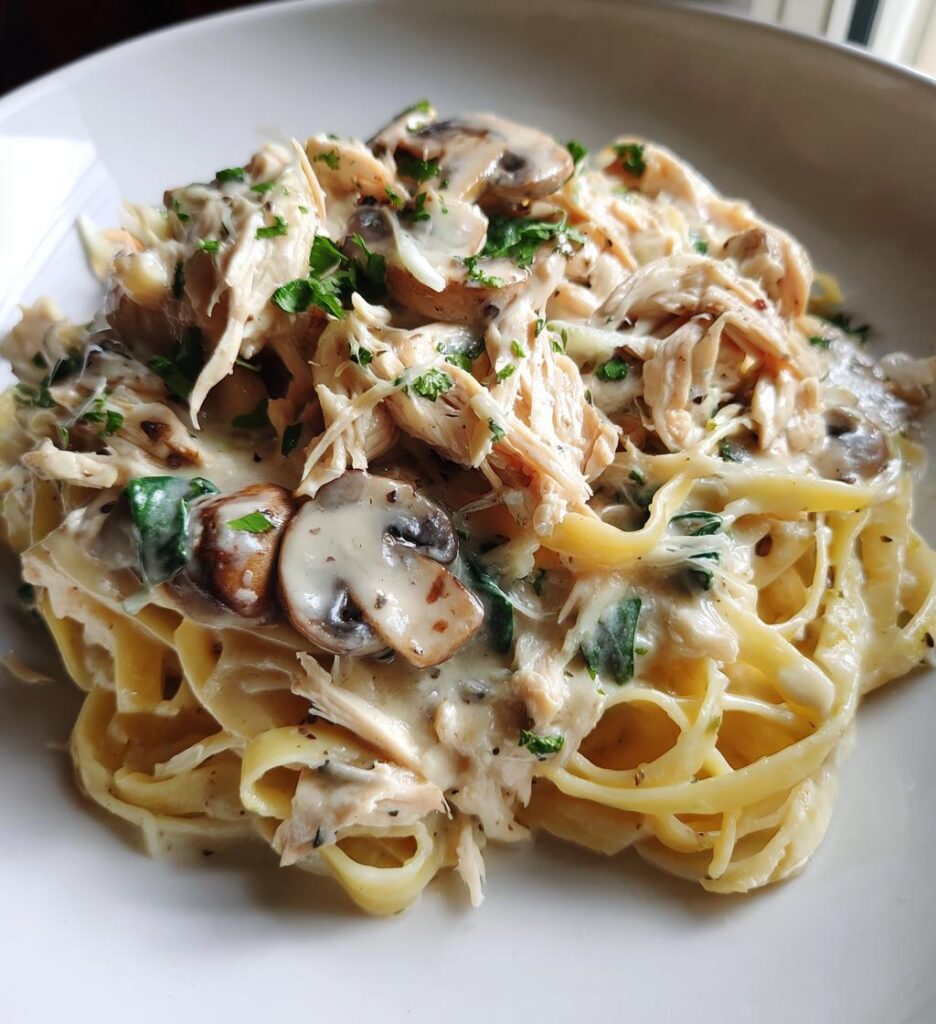 Chicken and Mushroom Alfredo