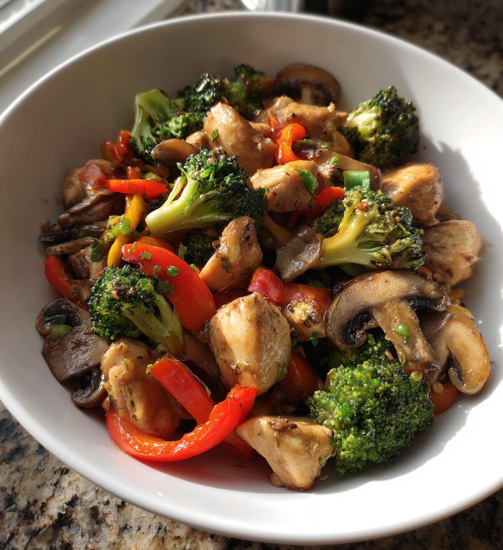 Chicken and Mushroom Primavera