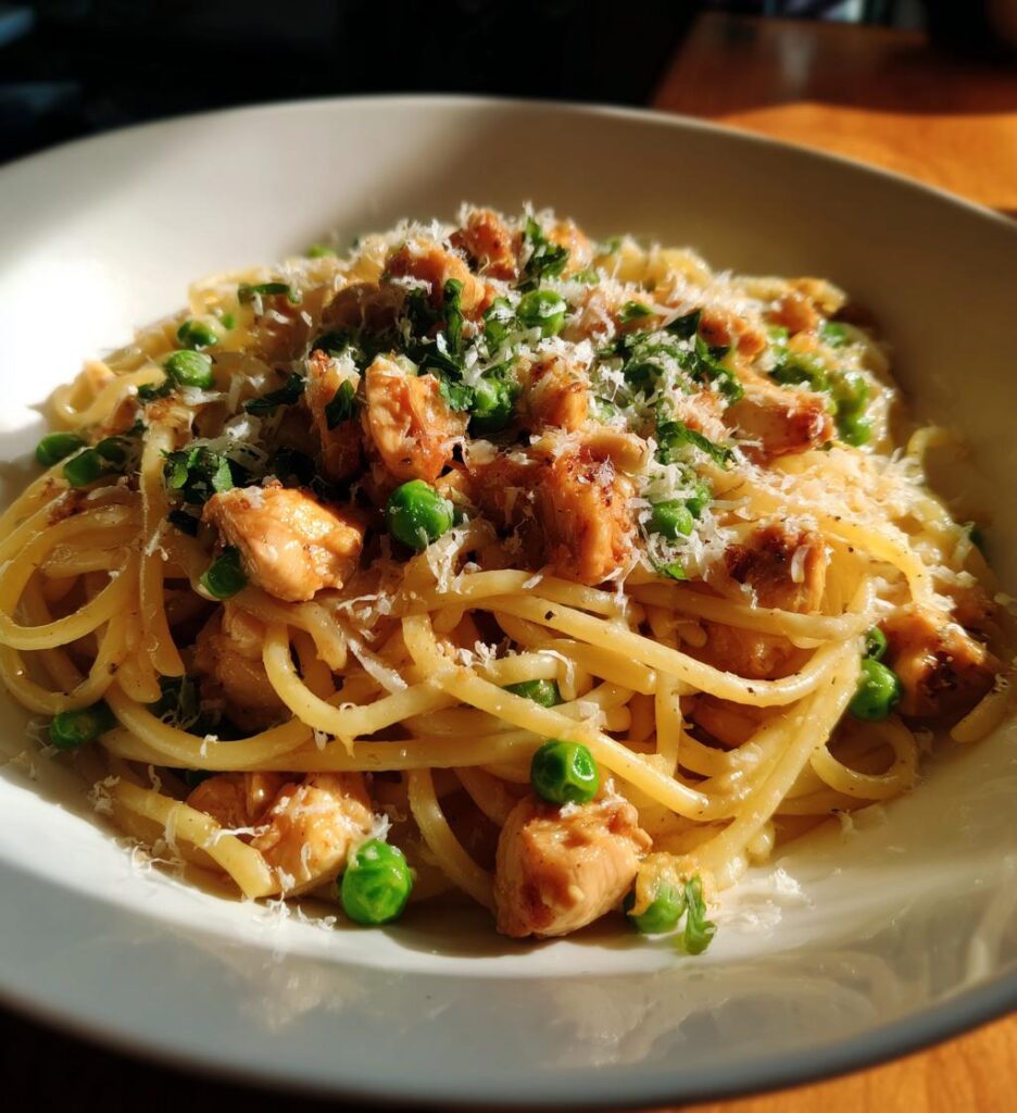 Chicken and Peas Pasta