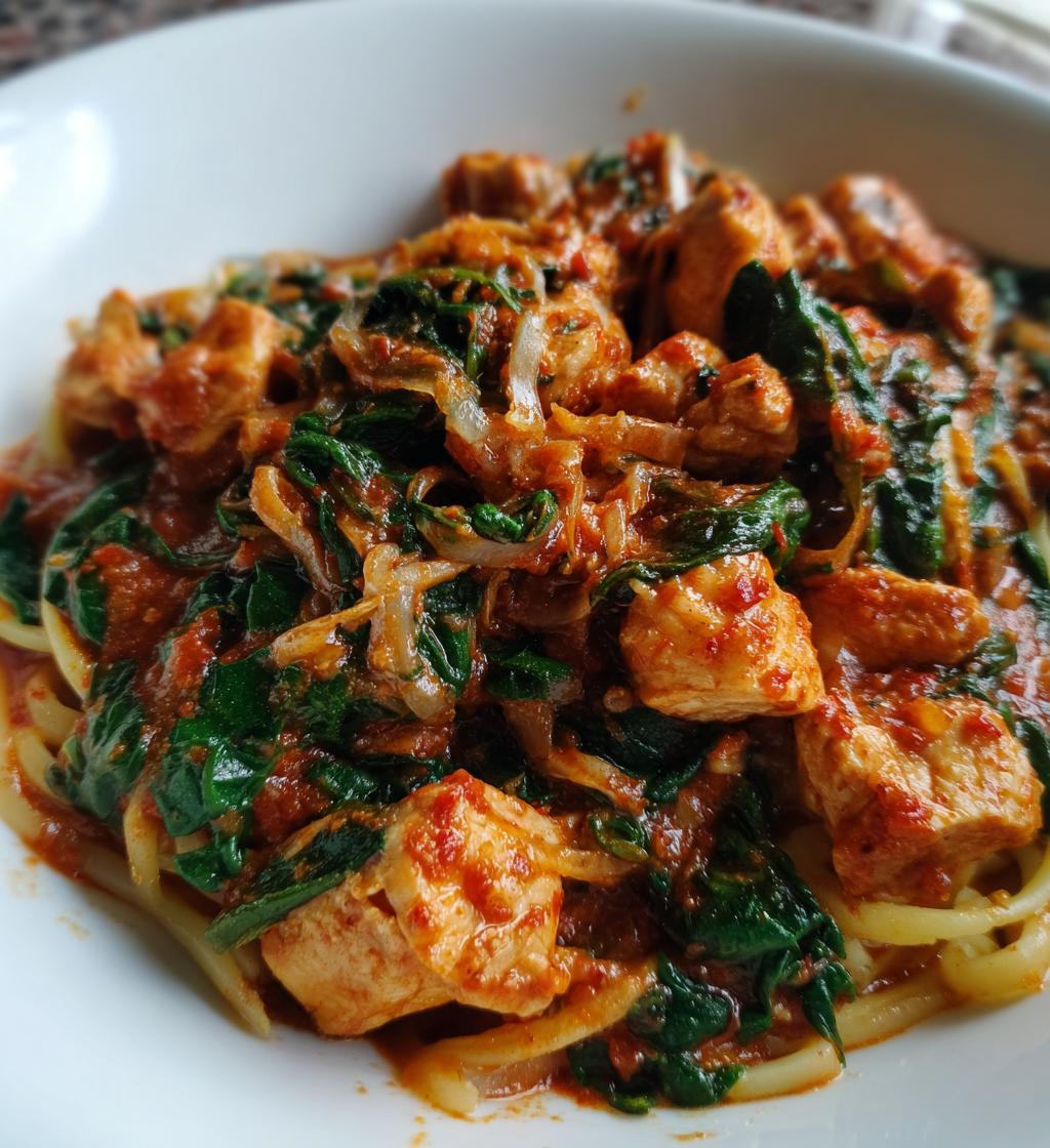 Chicken and Spinach Arrabbiata