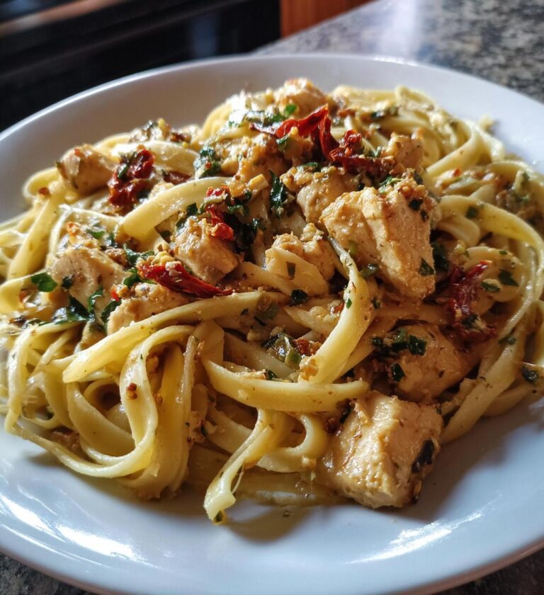 Chicken and Sun-Dried Tomato Alfredo
