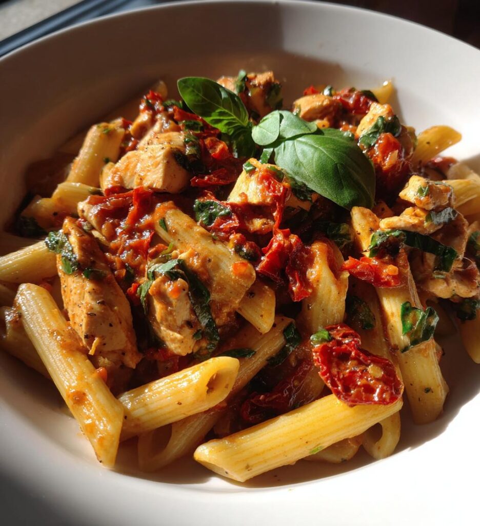 Chicken and Sun-Dried Tomato Arrabbiata