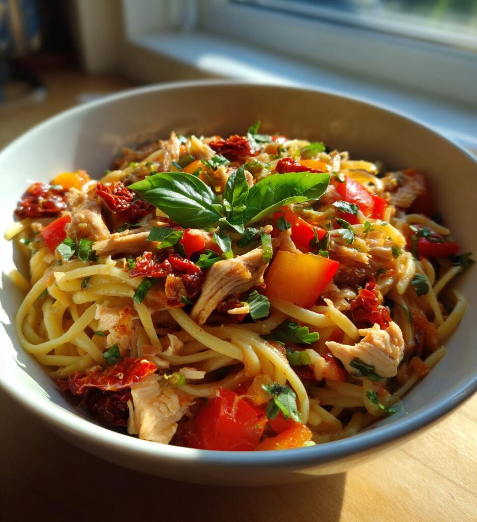 Chicken and Sun-Dried Tomato Primavera