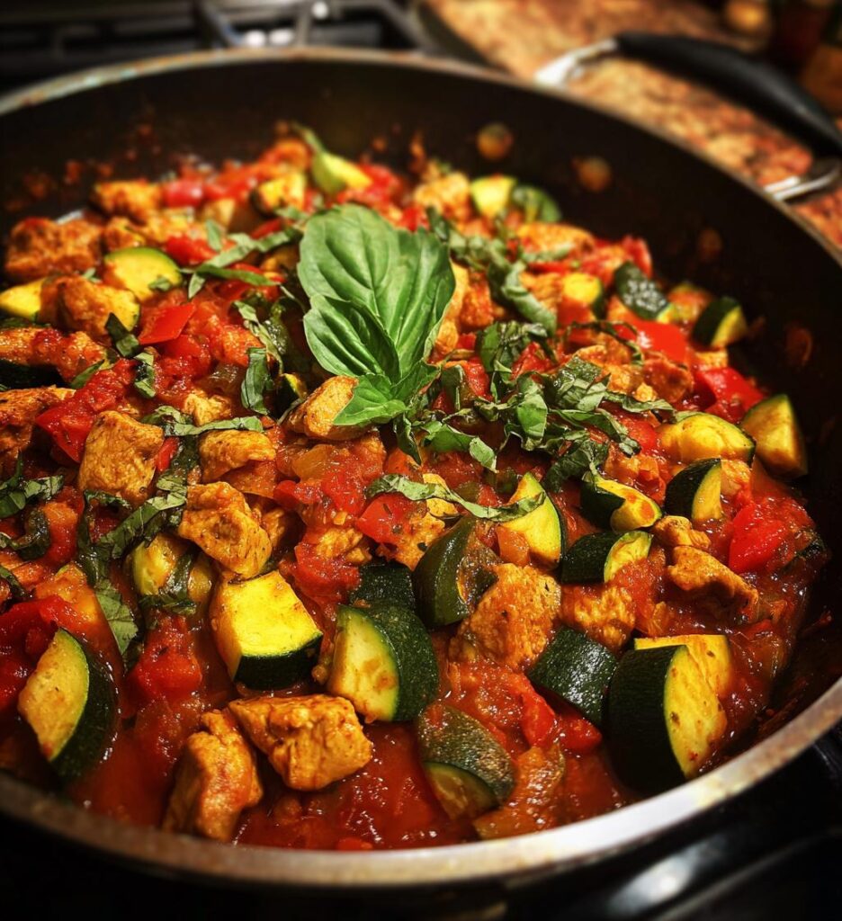 Chicken and Zucchini Arrabbiata