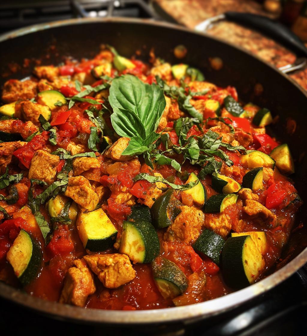Chicken and Zucchini Arrabbiata