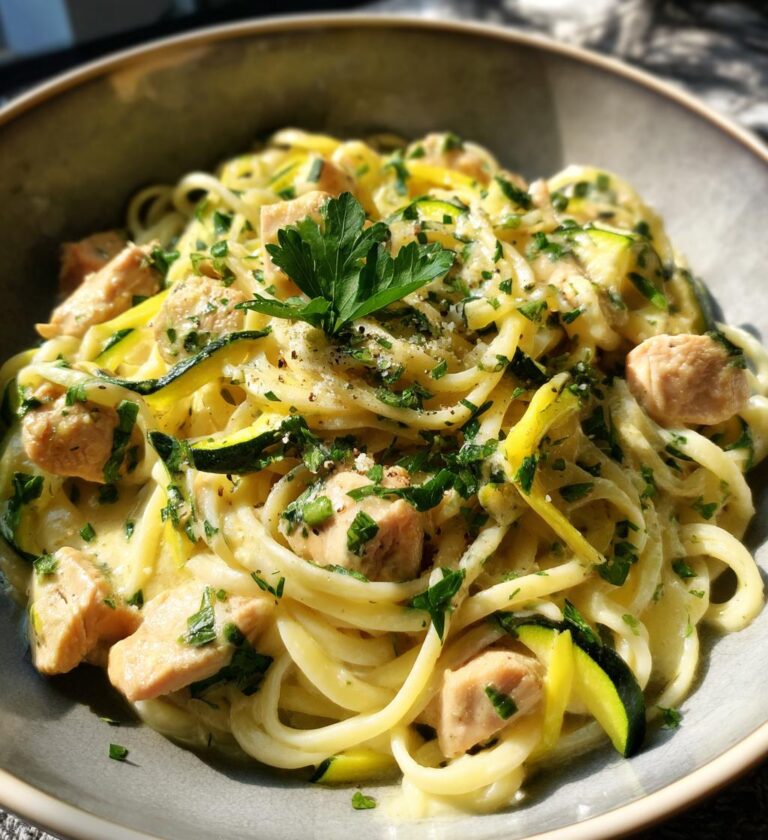 Chicken and Zucchini Carbonara