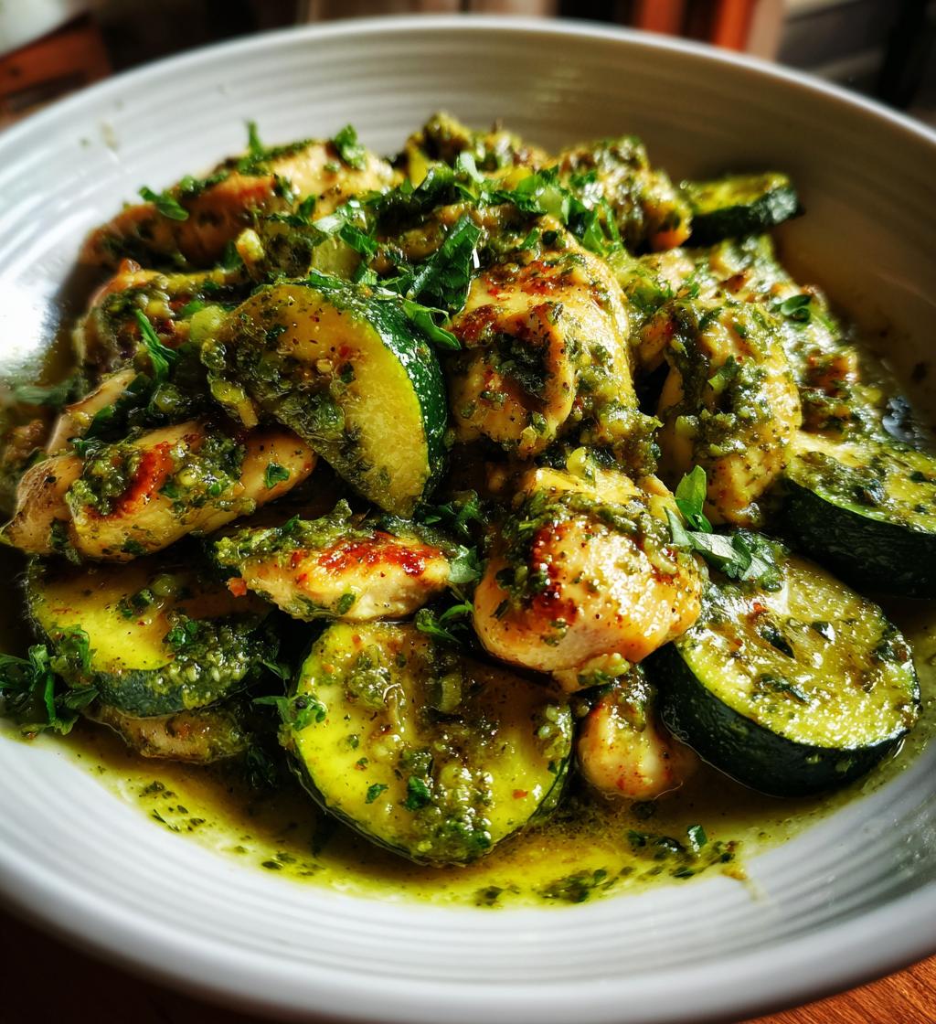 Chicken and Zucchini Pesto