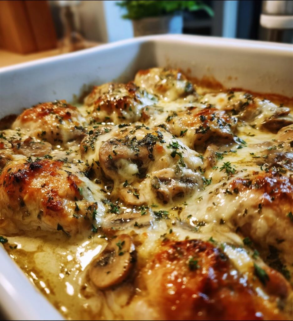 Creamy Mushroom Chicken Bake